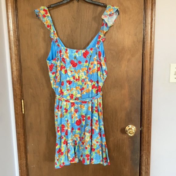 Relisted XL XXL LC Lauren Conrad floral print faux wrap dress w elastic waist - Picture 12 of 15